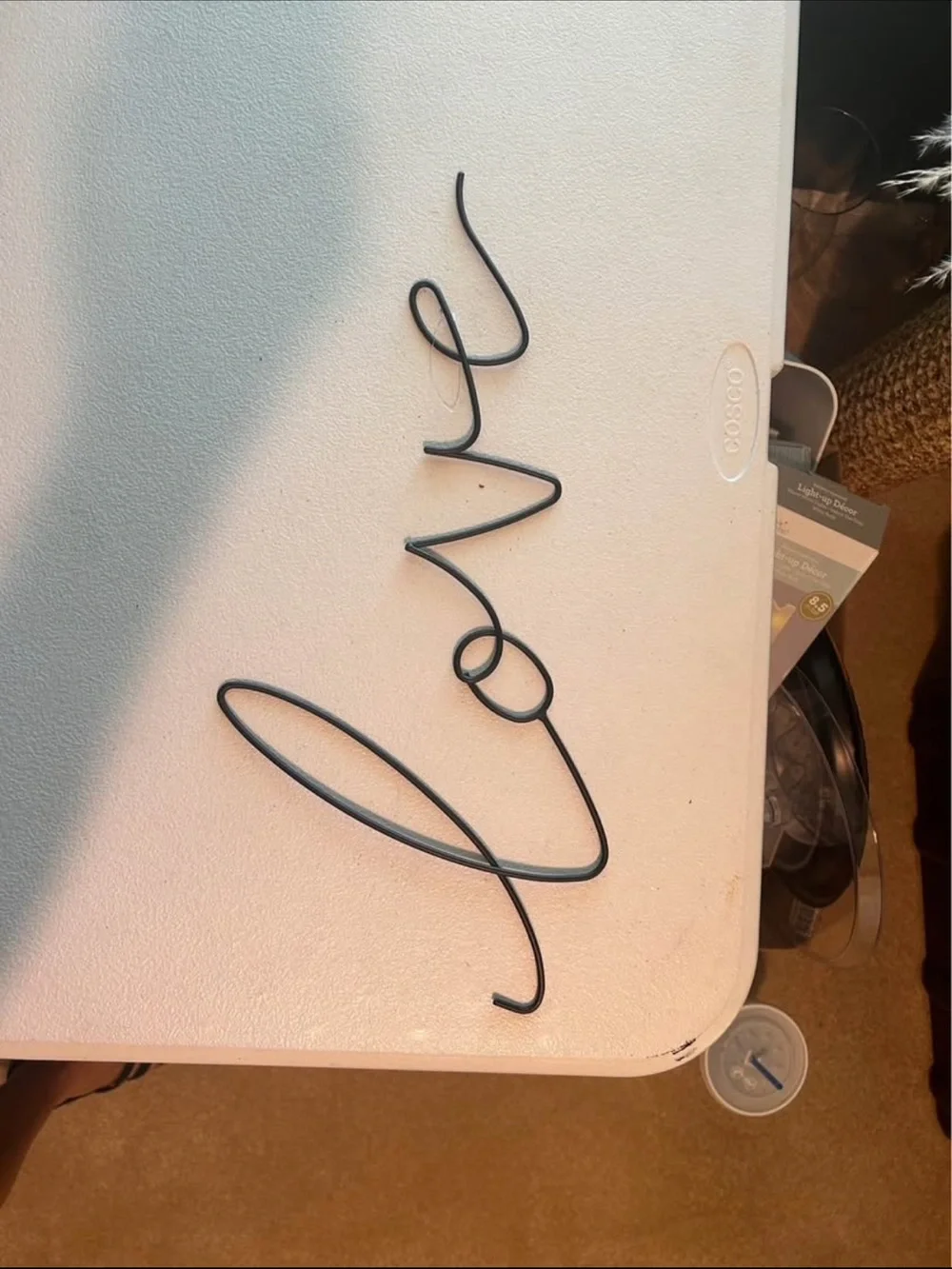 Love Script Metal Wall Decor in Black